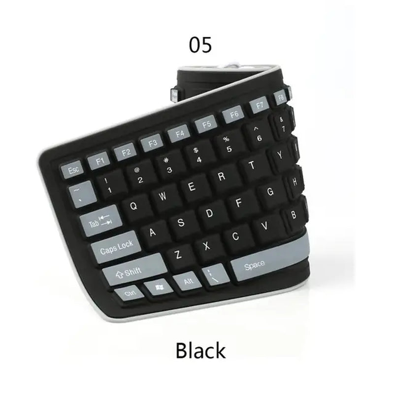 Portable Silent Foldable Silicone Keyboard Usb Flexible Soft Waterproof Roll up Keyboard for Pc Laptop